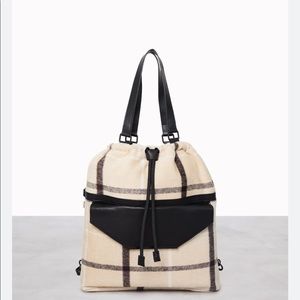 BEIS Flannel Messenger Tote